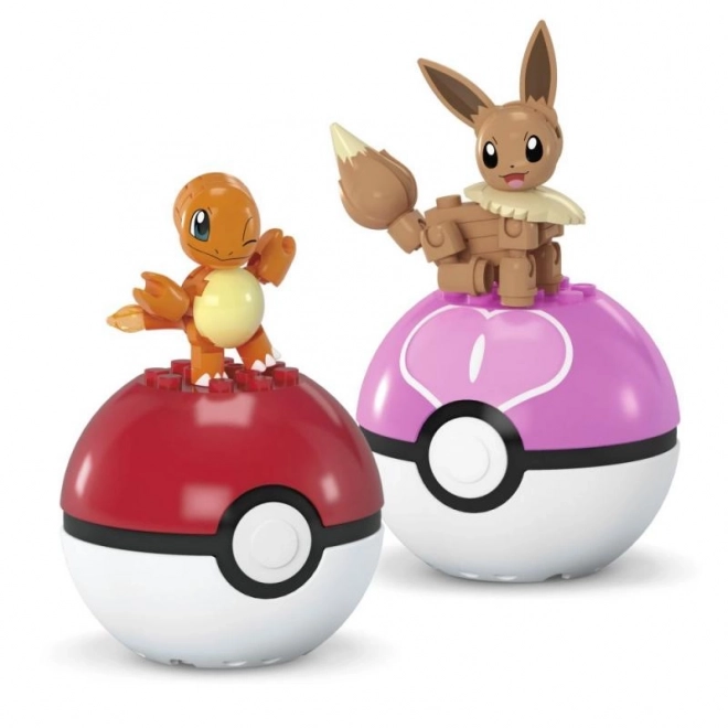 Constructieset Pokémon Poké Ball Charmander en Eevee