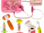 Medical set in a suitcase with effects pink