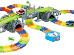Flexi racing track with two tunnels and 2 cars