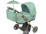 Klappbarer Puppenwagen mit Sonnenschirm und Tasche Capriccio 60 cm
