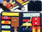 Children's Manipulative Board Shaped Like a Handbag