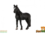 Zwarte plastic paard figuur 13 cm