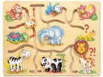 Wooden motor skills maze with animals Bino