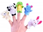 Set van pluche vingerpoppetjes – diertjes, 10 stuks
