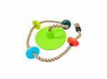 Corde avec nœuds colorés et siège - vert
