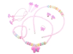 Modieuze set met vlindertjes – kinderset sieraden en haaraccessoires