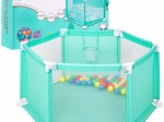 Parc pour enfants avec 50 balles et panier de basket – piscine à balles, 18+ mois