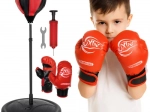 ensemble de boxe pour enfants avec poire de frappe sur pied et gants à hauteur réglable