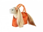 Pluche handtas met paardje – oranje