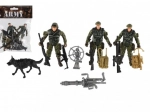 Set mit militärischen Actionfiguren mit Hund