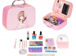 Children's makeup set in a carry case with mirror and UV LED lamp