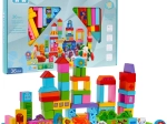 Holz-Bausteine Gospodarstwo, 100 Teile, für Kinder 3+