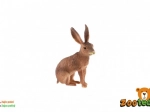 Kunststof figuurtje van een veldhaas 6 cm