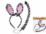 Carnival Zebra Set with Headband and Tail