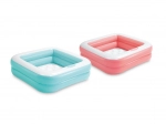 Piscine pour enfants gonflable carrée 86 × 86 cm avec fond souple