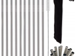Set de 10 pailles réutilisables en acier inoxydable avec brosse et étui