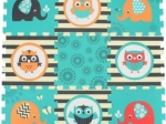Zachte schuimpuzzel Uil en Olifant 9 stuks