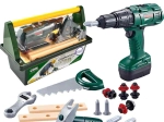 Woopie grand kit d’outils pour enfants dans une valisette avec perceuse sans fil, 15 pcs