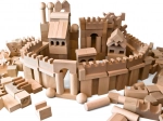 EkoToys natürliche Holzbausteine 220 Stk XL