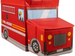 Textile toy box fire truck
