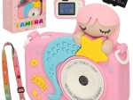 Pink children's digital camera with a mermaid theme