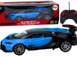 Voiture de course télécommandée bleue 1:16