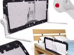 Black protective bed barrier 120 cm