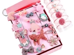 Prachtige meisjes set elastieken en haarclips, set van 24 stuks
