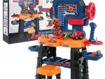 Établi d’atelier pour enfants 3+ avec perceuse sans fil interactive, tabouret et 181 pièces