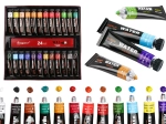 Set de peintures acryliques en tubes – 24 couleurs