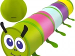 KRUZZEL Krabbeltunnel für Kinder – Raupe