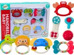 Set van babyrammelaars en bijtspeeltjes in de vorm van dieren, 8 st