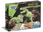 Clementoni Science & Play ArcheoFun: T‑Rex und Triceratops – Ausgrabungsset mit leuchtenden Skeletten