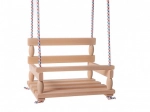Wooden swing for home and garden, natural 38 × 30 cm, load capacity 80 kg