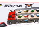 Set 3-en-1 – camion avec plateforme et catapulte pour petites voitures, 3+