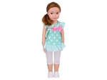 Wandelende pop met strik 70 cm