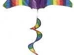 Kleurrijke vlieger met draaiende regenboog