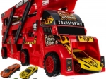 Car Transporter with Launcher and 6 Die-Cast Cars