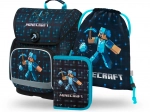 BAAGL 3 SET Ergo Minecraft Blue Axe : cartable, trousse, sac