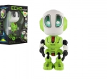 Echo Robot green 12 cm with sound and light, battery-powered