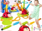 Woopie interaktives 3-in-1-Spiel für Kinder – Springstange, Raketenwerfer und Ringwurf Biedronka