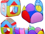 Tente pour enfants 3-en-1 avec tunnel et enclos