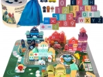Ville en bois - Blocs colorés Kruzzel pour enfants
