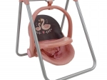 Poppenaccessoireset 3-in-1 Zwaan – kinderstoeltje, wipstoeltje en autostoeltje