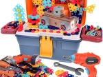 Kinderkoffer-werkplaats met elektrische schroevendraaier en bouwset – 298 stuks