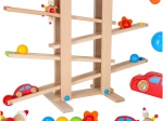 Set de piste à billes en bois Montessori XXL
