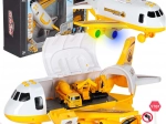 Airplane – transport carrier with construction vehicles, lights and sounds