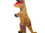 Aufblasbares Dinosaurier-Kostüm T‑REX, braun, für Körpergröße 150–190 cm