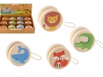 Wooden yo-yo with animals 5.5 cm