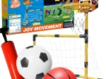 Woopie 2-in-1 set basketball and soccer goal with balls and pump